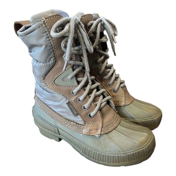 Tretorn | Faux Leather Ankle Gray Foley Lace Up Boots Girls 4 - Picture 5 of 8